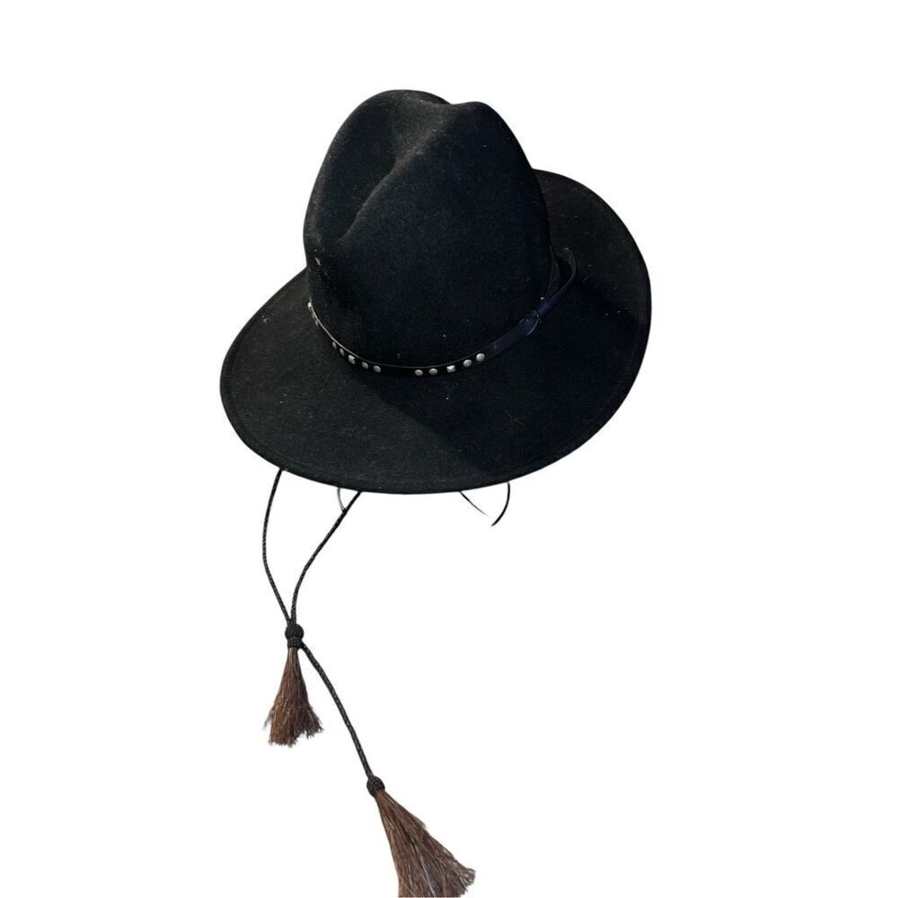 Unisex Bailey Chisholm 100% Wool Lite Felt Black Hat Size small 6.5